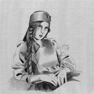 Pencil sketch Yemeni heritage