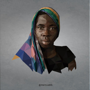 Low poly portrait