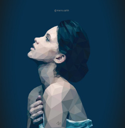 Low poly portrait