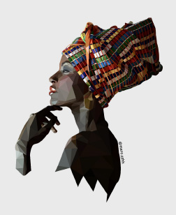 Low poly portrait